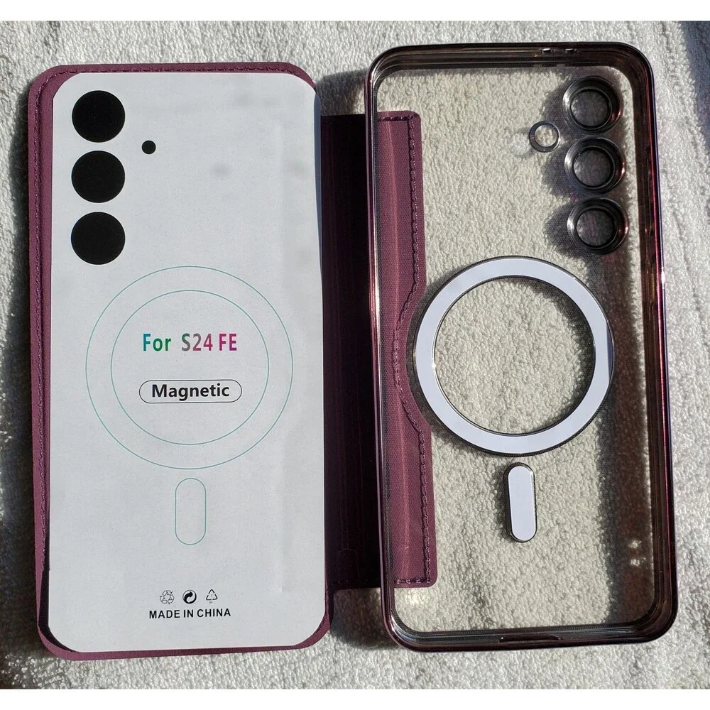 Samsung S24 FE magnetic phone wallet case - purple - 0339